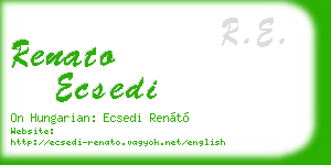 renato ecsedi business card